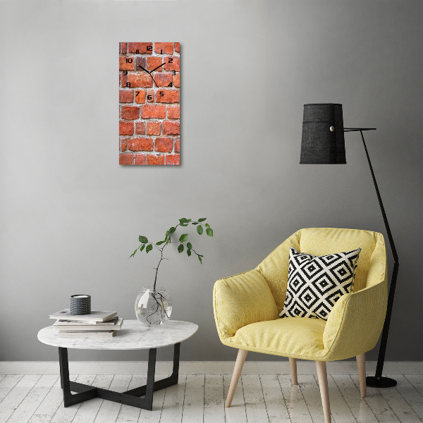 Modern vertical wall clock Brick wall