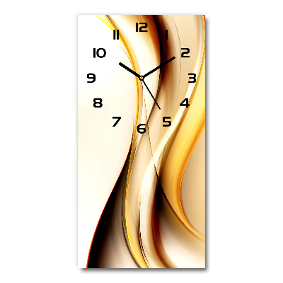 Modern vertical wall clock Wave abstraction