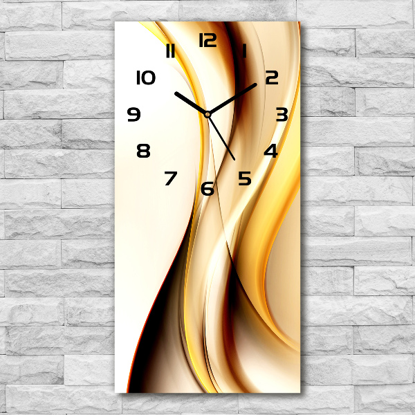 Modern vertical wall clock Wave abstraction