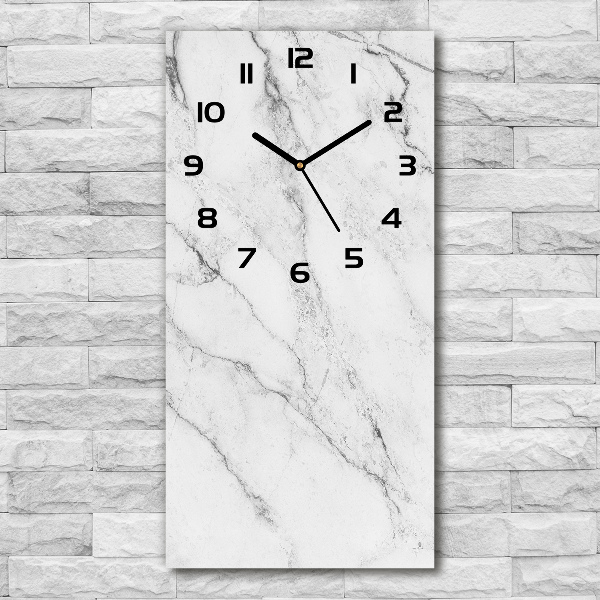 Vertical wall clock Marble background