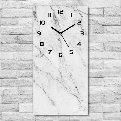 Vertical wall clock Marble background