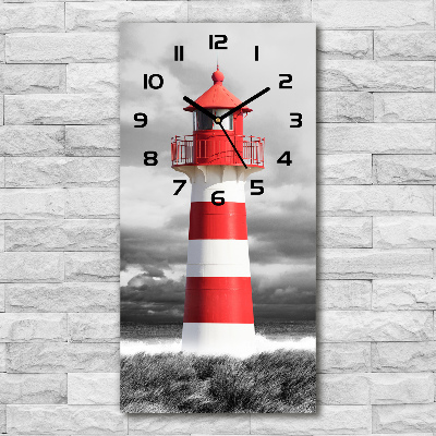 Vertical rectangular wall clock Lighthouse