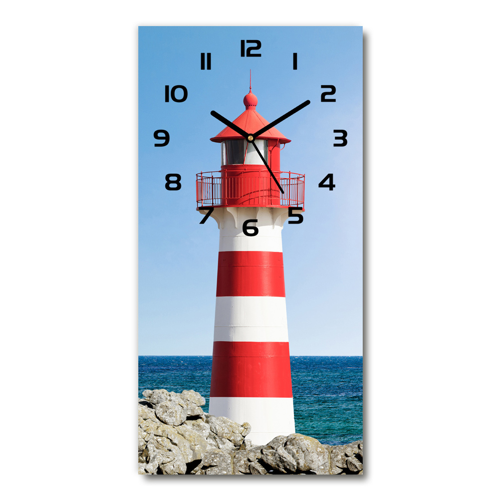 Vertical rectangular wall clock Lighthouse