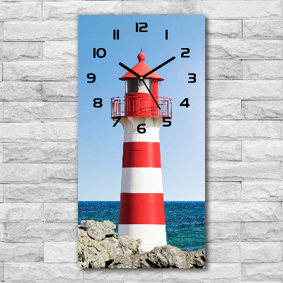 Vertical rectangular wall clock Lighthouse