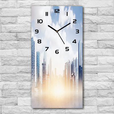 Vertical wall clock Skyscrapers