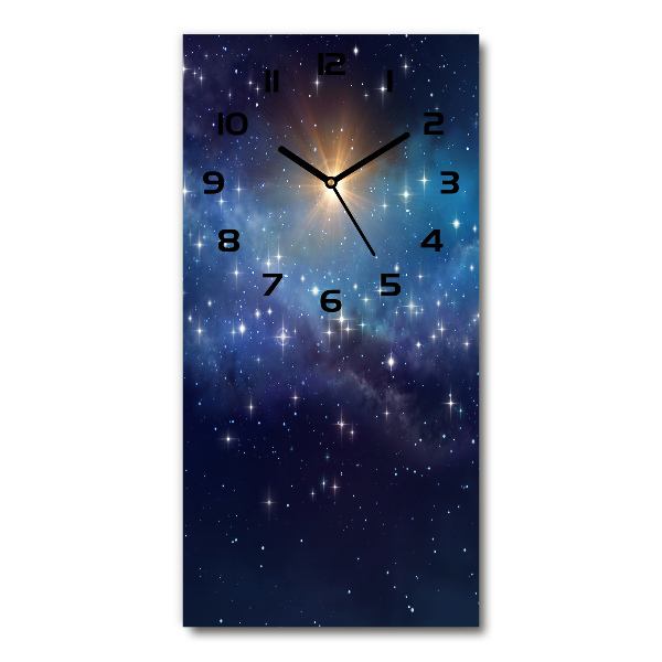 Vertical rectangular wall clock Starry sky