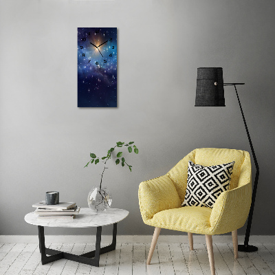 Vertical rectangular wall clock Starry sky