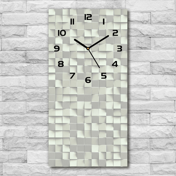 Modern vertical wall clock Geometric pattern