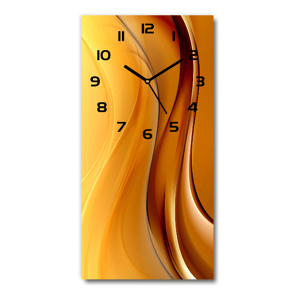 Modern vertical wall clock Wave abstraction