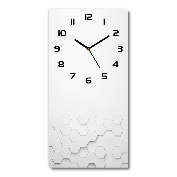 Vertical rectangular wall clock Background hexagon