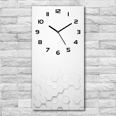 Vertical rectangular wall clock Background hexagon