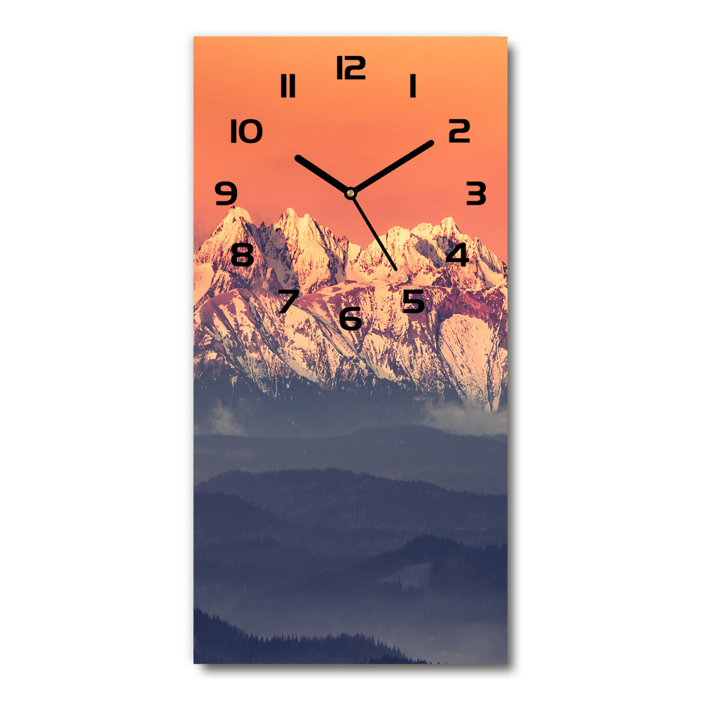 Vertical wall clock Panorama of the Tatra Mountains