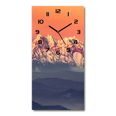 Vertical wall clock Panorama of the Tatra Mountains