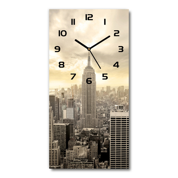 Modern vertical wall clock Manhattan New York