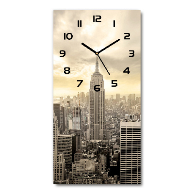 Modern vertical wall clock Manhattan New York