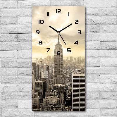 Modern vertical wall clock Manhattan New York