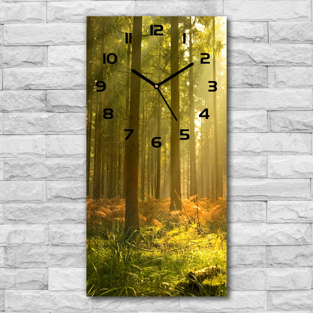 Vertical wall clock Beautiful forest