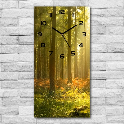 Vertical wall clock Beautiful forest