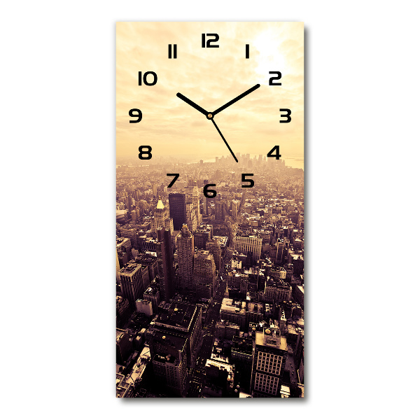 Vertical wall clock Manhattan New York