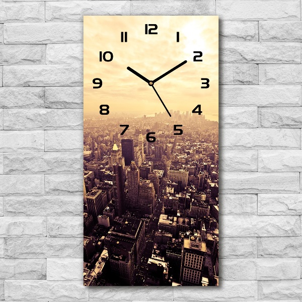 Vertical wall clock Manhattan New York