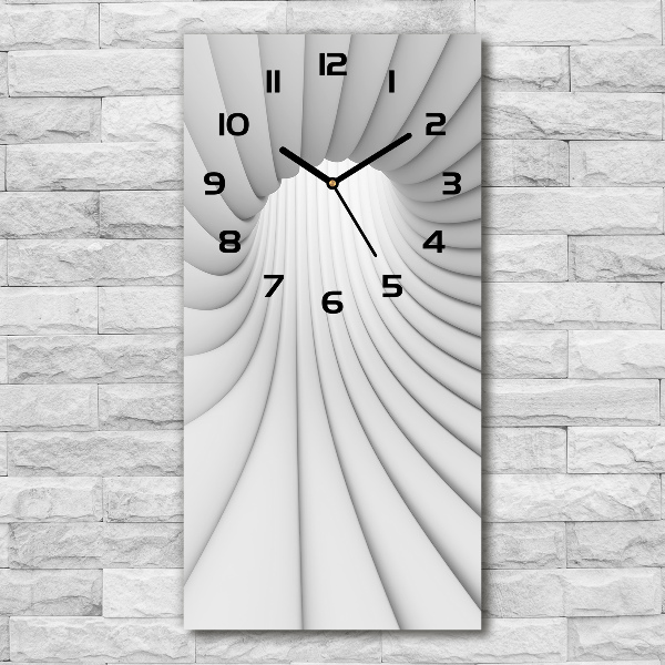 Vertical rectangular wall clock Tunnel abstraction