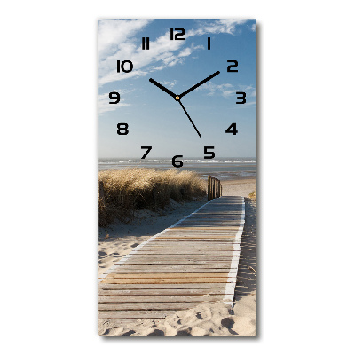 Vertical wall clock Path to the beach