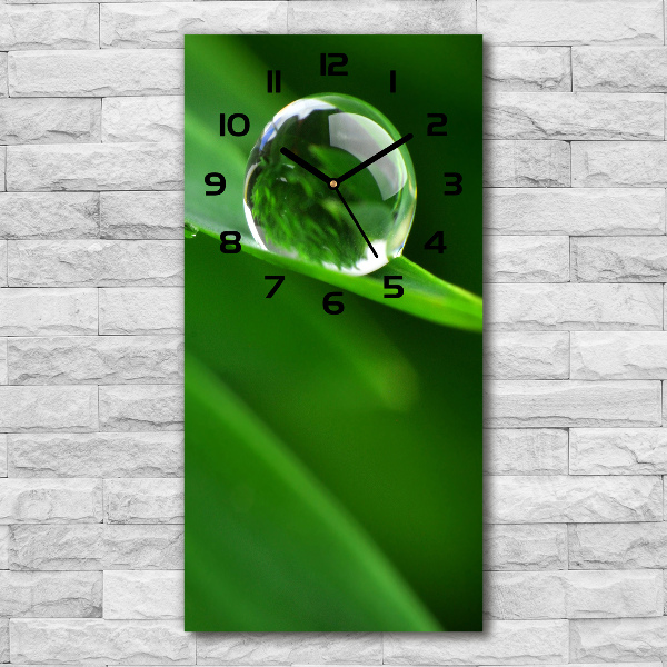 Modern vertical wall clock Blade of grass