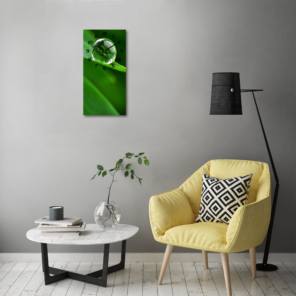 Modern vertical wall clock Blade of grass