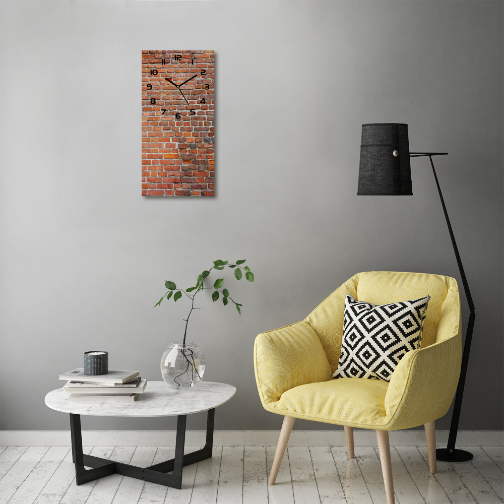 Vertical wall clock Brick wall