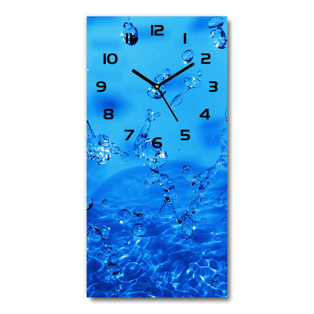 Vertical rectangular wall clock Drops of water