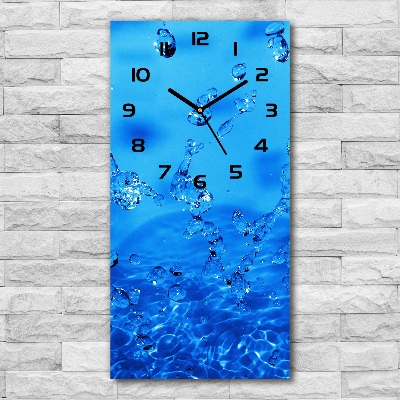 Vertical rectangular wall clock Drops of water