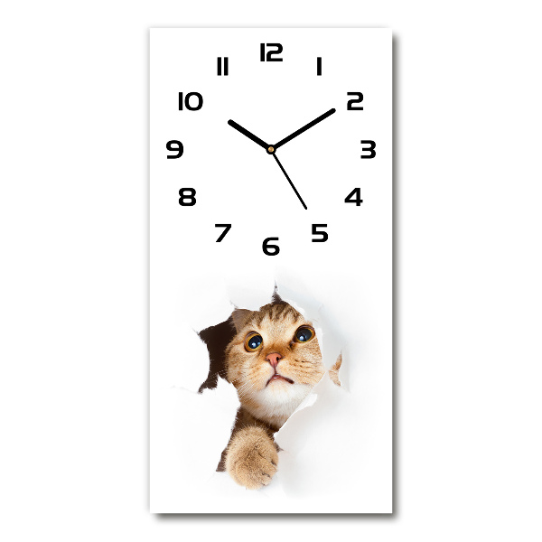 Modern vertical wall clock Cat