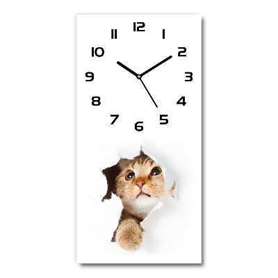 Modern vertical wall clock Cat