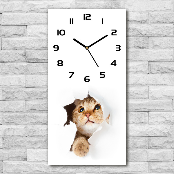 Modern vertical wall clock Cat