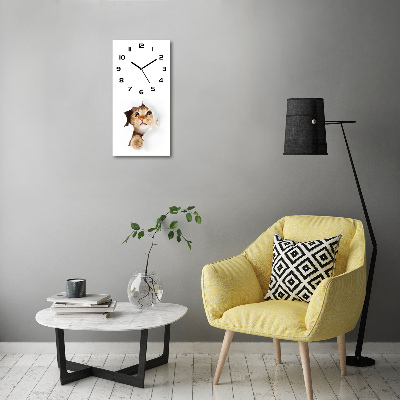 Modern vertical wall clock Cat