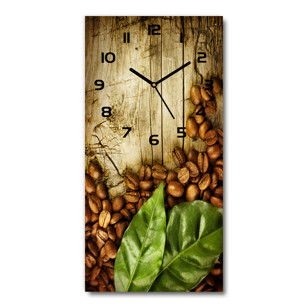 Vertical wall clock Coffee beans