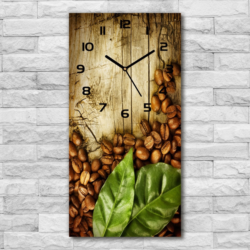 Vertical wall clock Coffee beans