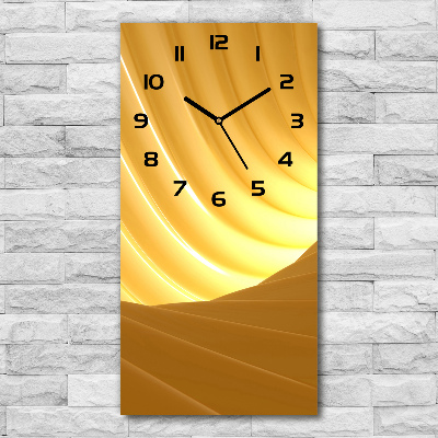 Vertical rectangular wall clock Abstraction vortex