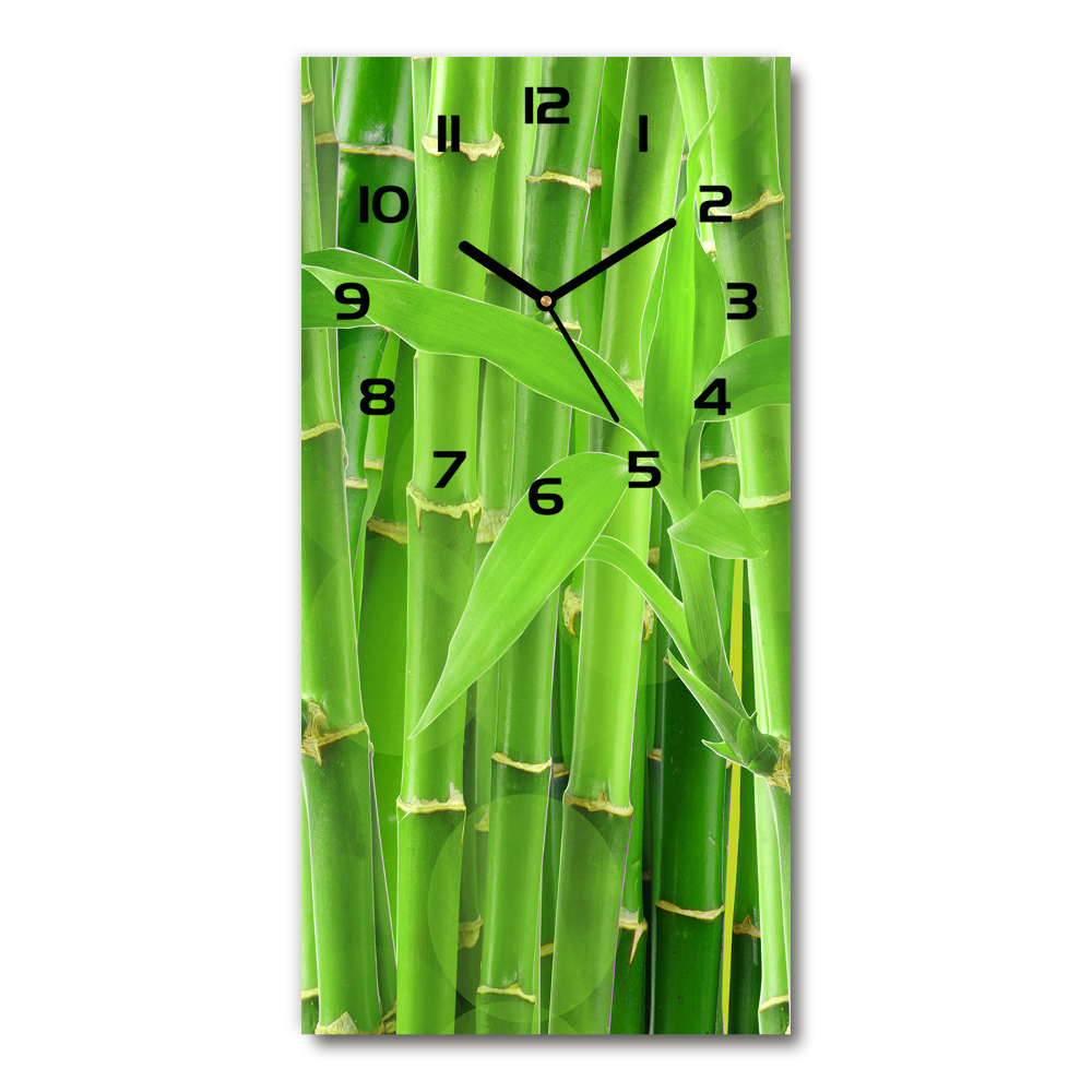 Modern vertical wall clock Bamboo forest