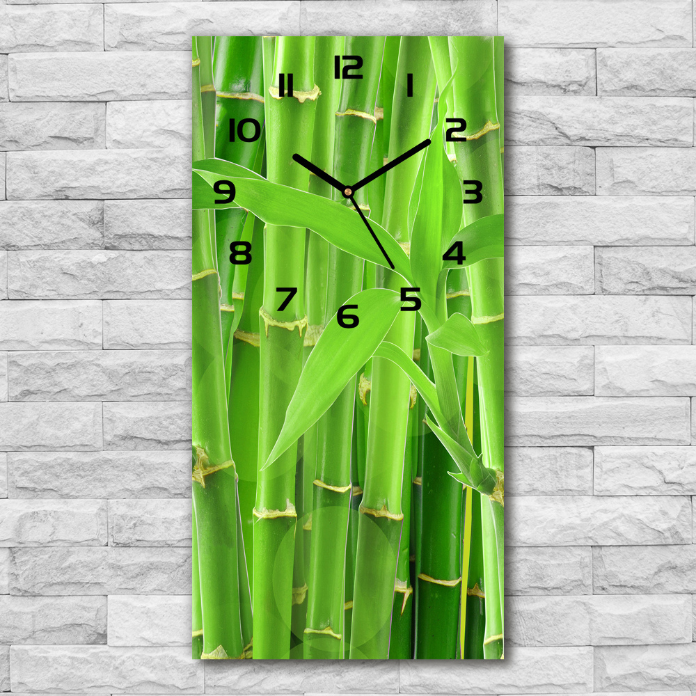 Modern vertical wall clock Bamboo forest