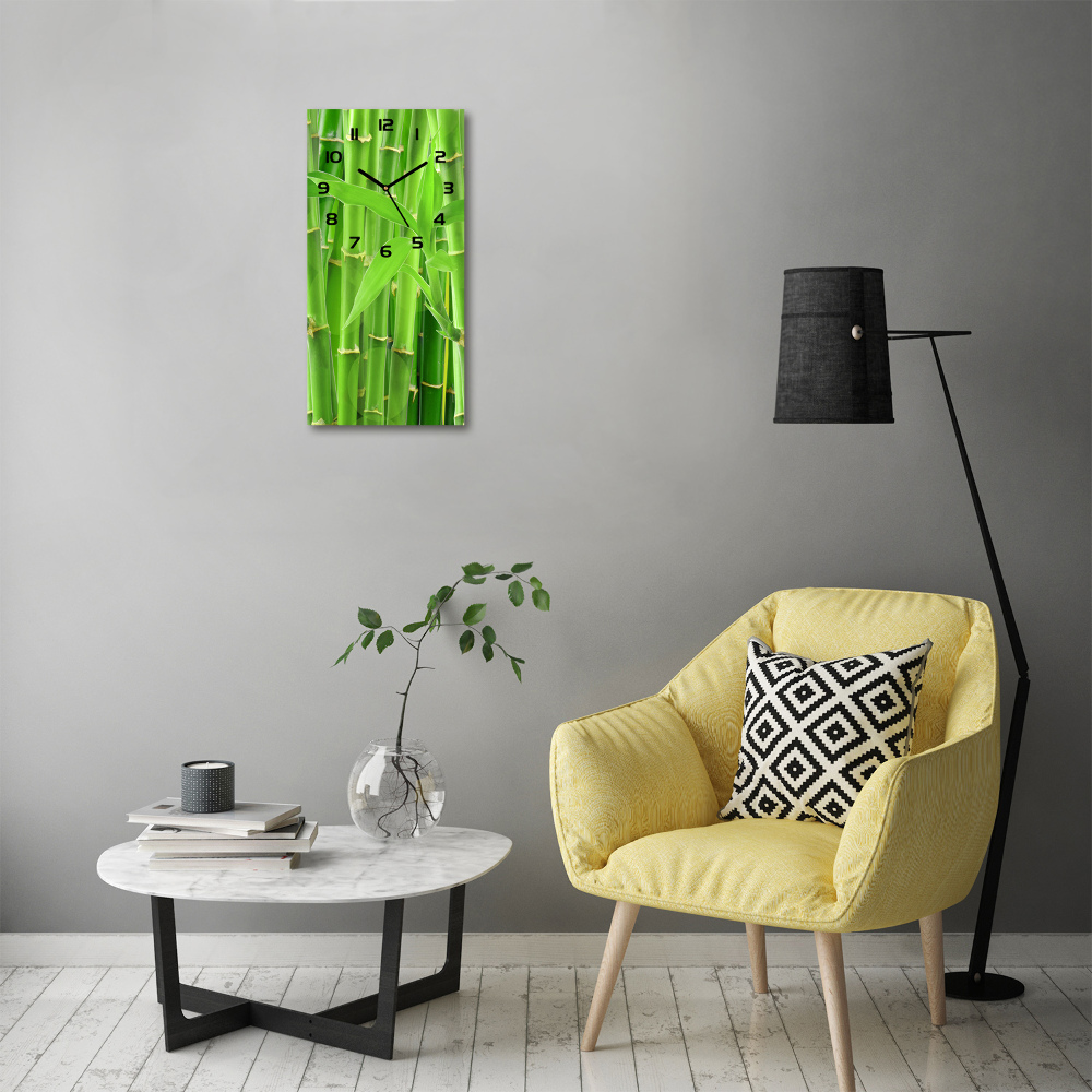 Modern vertical wall clock Bamboo forest