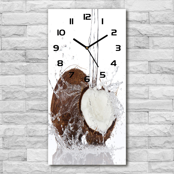 Modern vertical wall clock Coconut