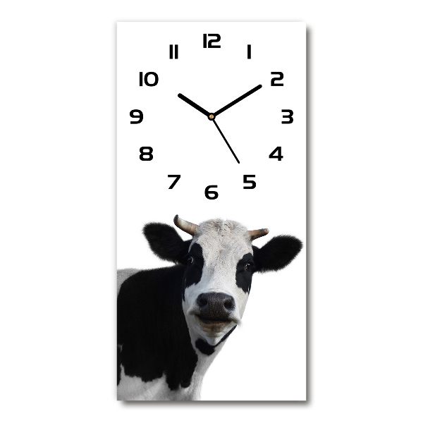 Vertical wall clock Spotted cow