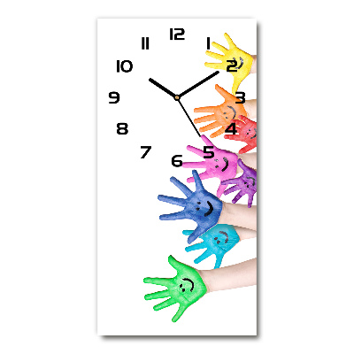 Vertical rectangular wall clock Painted hands