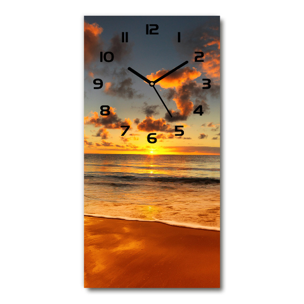 Modern vertical wall clock Australian beach