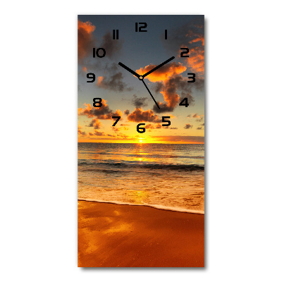 Modern vertical wall clock Australian beach