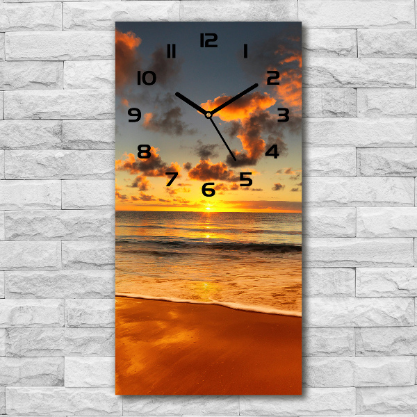 Modern vertical wall clock Australian beach