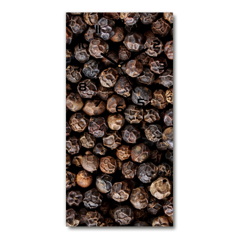 Vertical wall clock Pepper grains