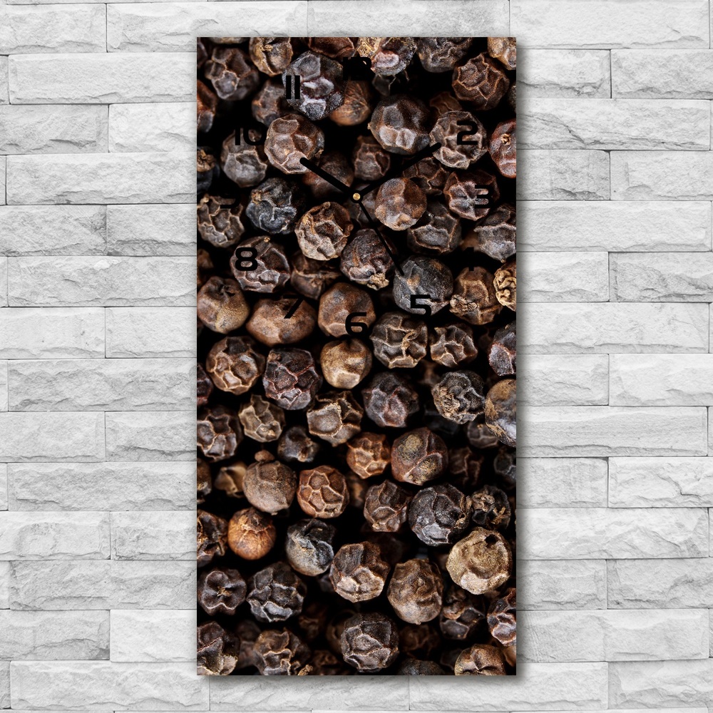 Vertical wall clock Pepper grains