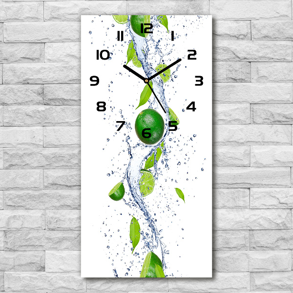 Vertical wall clock Lime